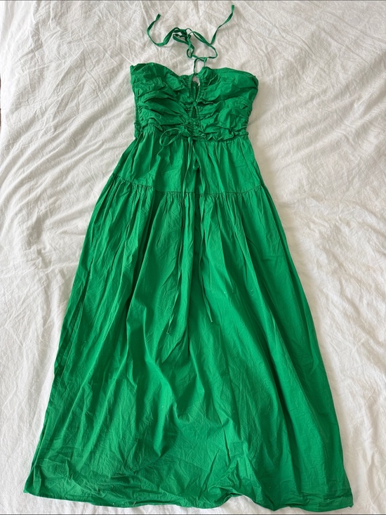 Jason Wu Green Strapless Midi Dress